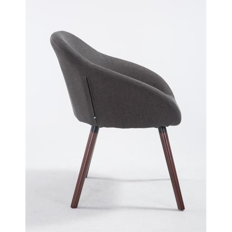 Silla de Confidente CINTIA, Patas Nogal, Tela Negra