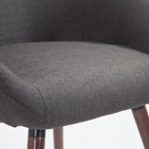 Silla de Confidente CINTIA, Patas Nogal, Tela Negra
