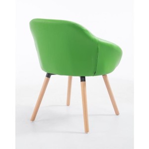 Silla de Confidente CINTIA PIEL, Patas Claras, Negro