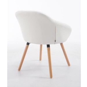 Silla de Confidente CINTIA PIEL, Patas Claras, Negro