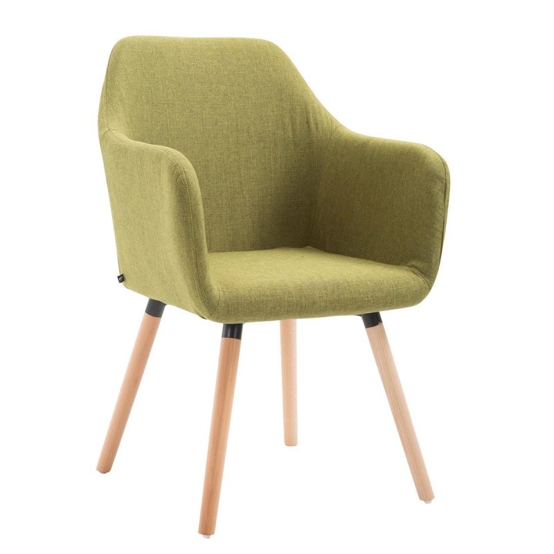 Silla de Confidente WAYAN, Patas Claras, Tela Negra