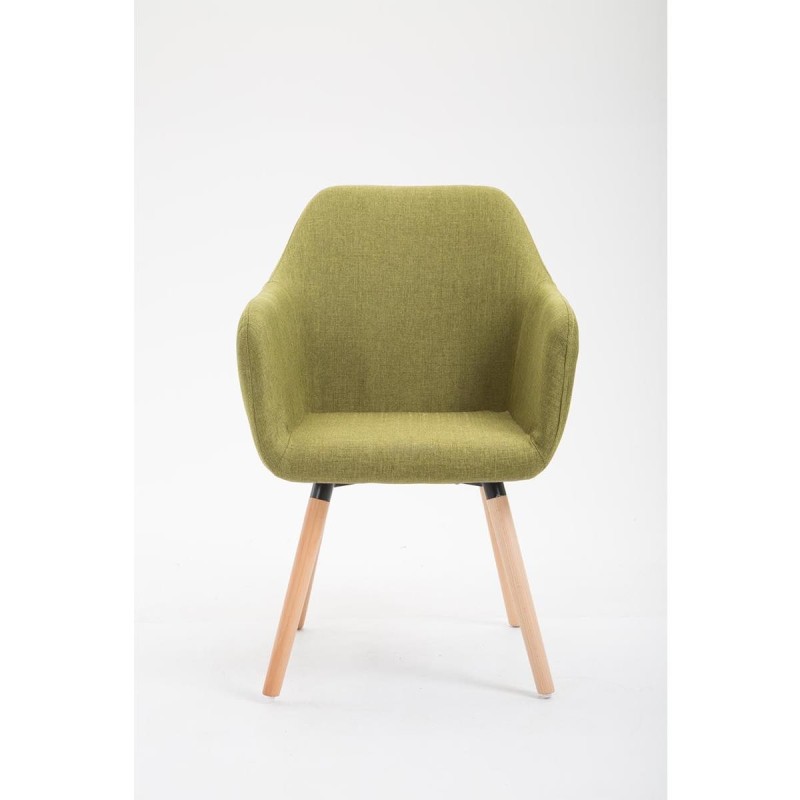 Silla de Confidente WAYAN, Patas Claras, Tela Negra