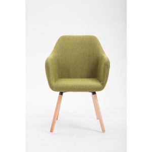 Silla de Confidente WAYAN, Patas Claras, Tela Negra