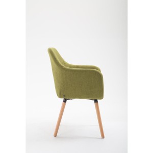 Silla de Confidente WAYAN, Patas Claras, Tela Negra