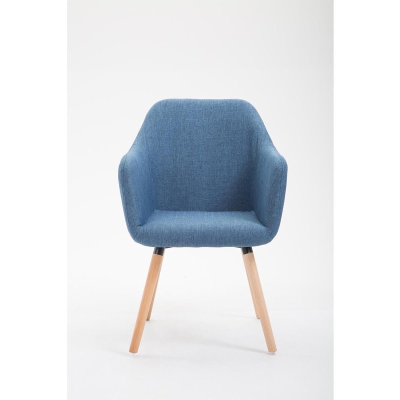 Silla de Confidente WAYAN, Patas Claras, Tela Negra