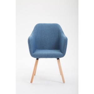 Silla de Confidente WAYAN, Patas Claras, Tela Negra