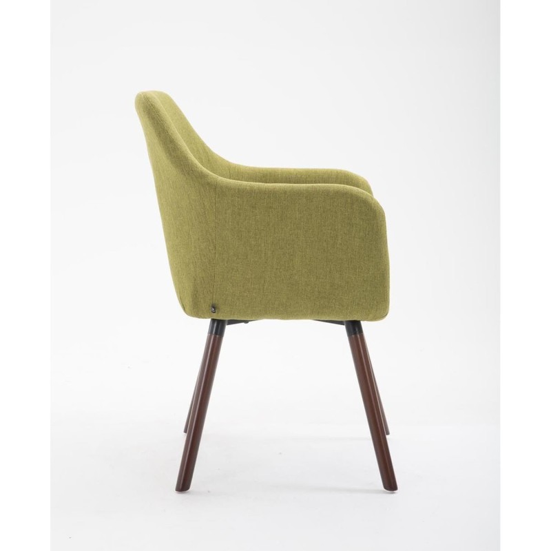 Silla de Confidente WAYAN, Patas Nogal, Tela Negra