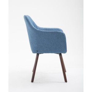 Silla de Confidente WAYAN, Patas Nogal, Tela Negra