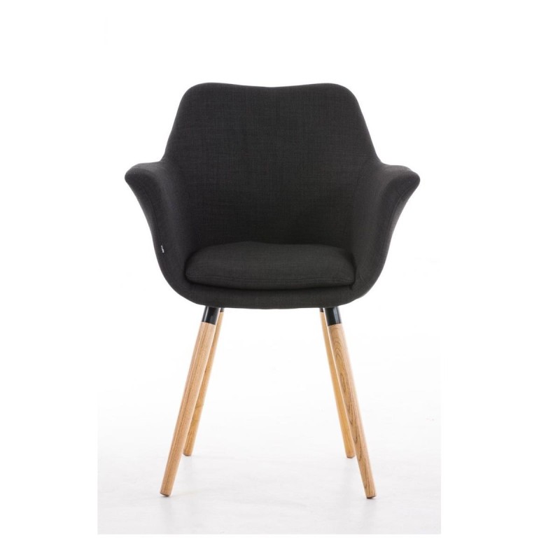 Silla de Confidente ELLIOT en Tela Negra