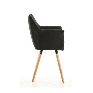 Silla de Confidente ELLIOT en Tela Negra