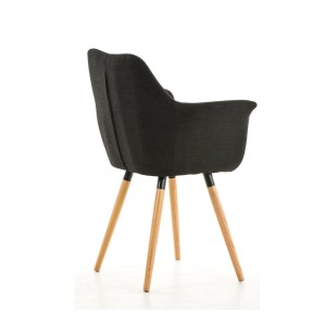 Silla de Confidente ELLIOT en Tela Negra