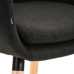 Silla de Confidente ELLIOT en Tela Negra