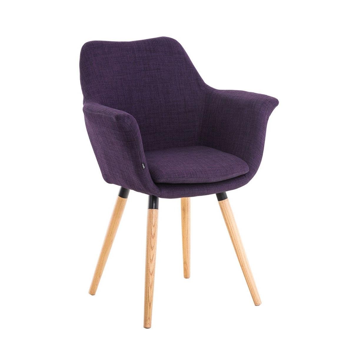 Silla de Confidente ELLIOT, Diseño Único, Patas Claras, en Tela Negro