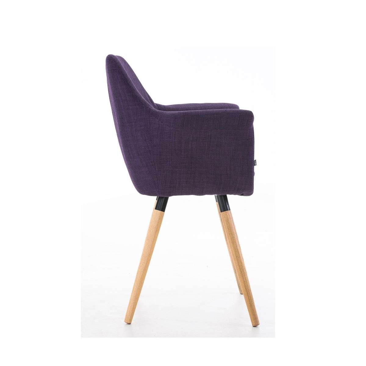 Silla de Confidente ELLIOT, Diseño Único, Patas Claras, en Tela Negro