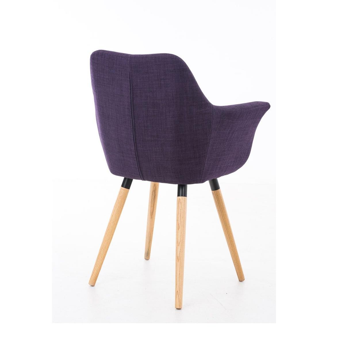 Silla de Confidente ELLIOT, Diseño Único, Patas Claras, en Tela Negro
