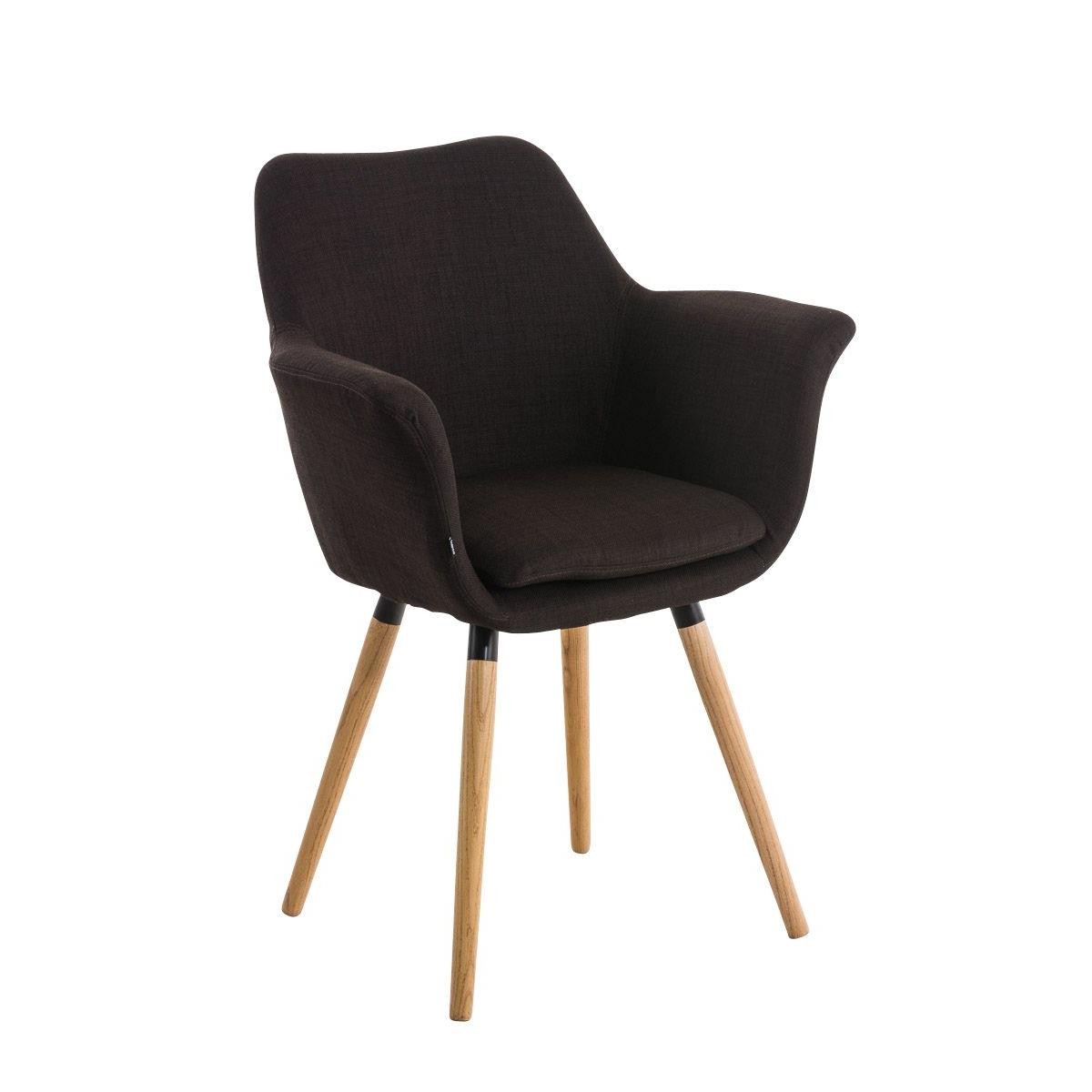 Silla de Confidente ELLIOT, Diseño Único, Patas Claras, en Tela Negro