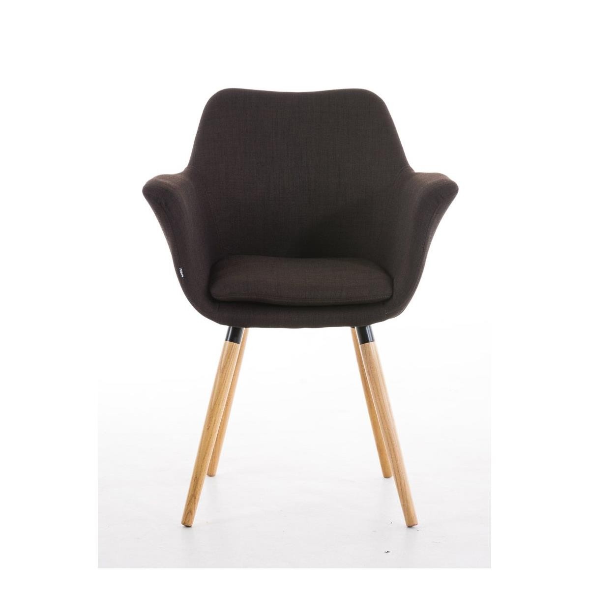 Silla de Confidente ELLIOT, Diseño Único, Patas Claras, en Tela Negro