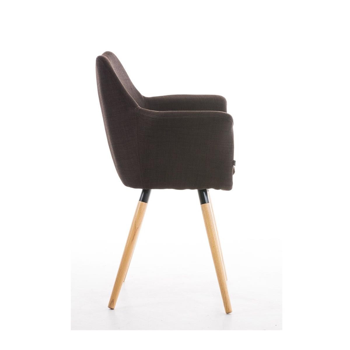 Silla de Confidente ELLIOT, Diseño Único, Patas Claras, en Tela Negro