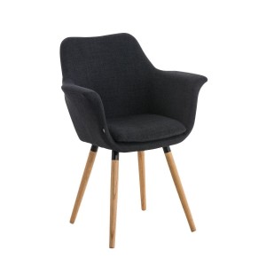 Silla de Confidente ELLIOT en Tela Negra