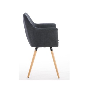 Silla de Confidente ELLIOT en Tela Negra