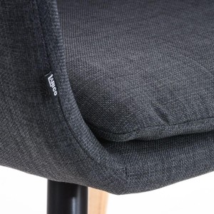 Silla de Confidente ELLIOT en Tela Negra