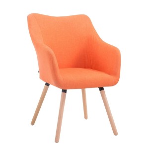 Silla de Confidente GREG, Patas Claras, Tela Negra