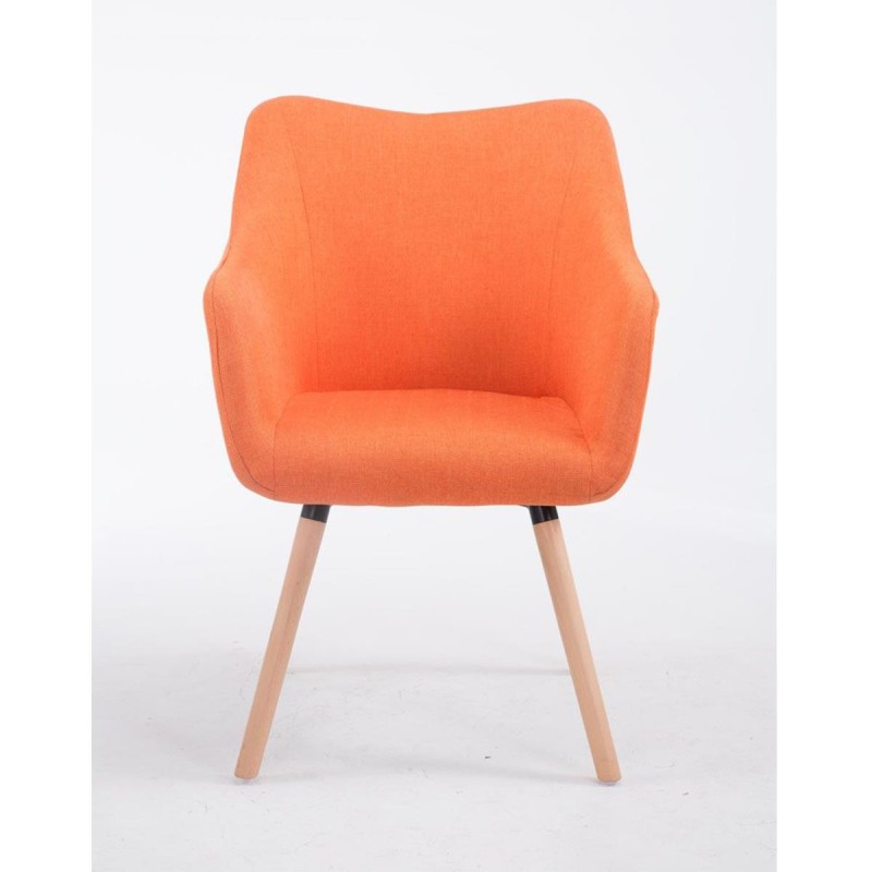 Silla de Confidente GREG, Patas Claras, Tela Negra