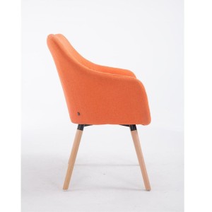 Silla de Confidente GREG, Patas Claras, Tela Negra