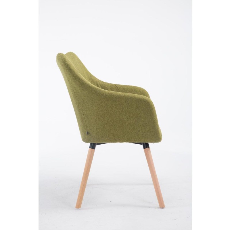 Silla de Confidente GREG, Patas Claras, Tela Negra