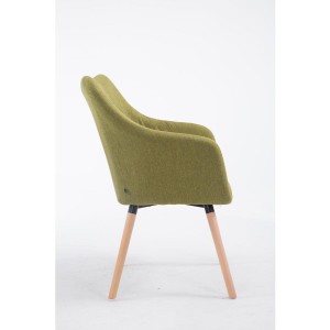 Silla de Confidente GREG, Patas Claras, Tela Negra