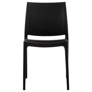 Silla de Confidente ASTRA, Diseño Apilable, en color Negro 2