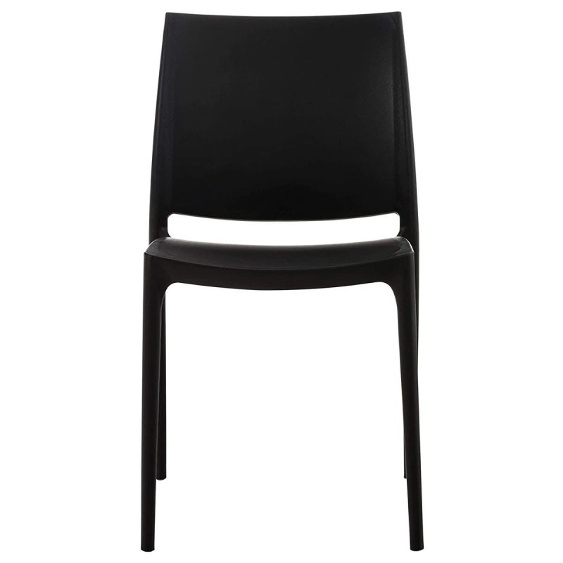 Silla de Confidente ASTRA, Diseño Apilable, en color Negro