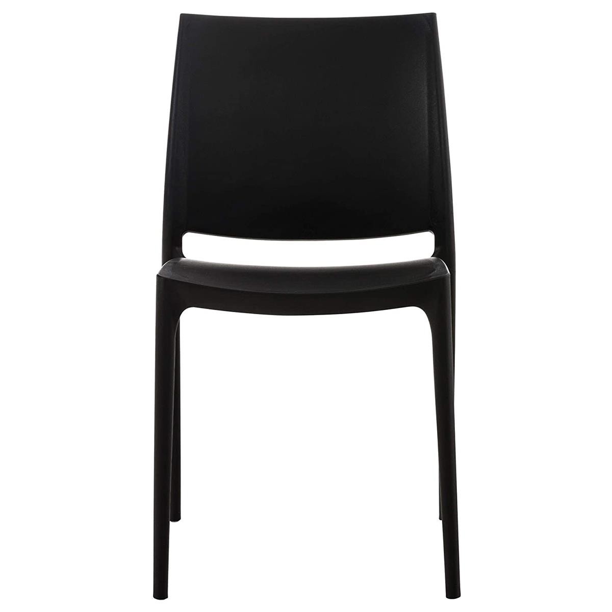 Silla de Confidente ASTRA, Diseño Minimalista y Apilable, color Negro