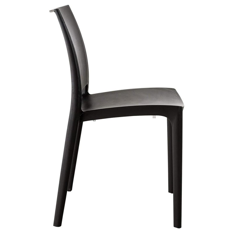 Silla de Confidente ASTRA, Diseño Apilable, en color Negro