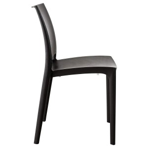 Silla de Confidente ASTRA, Diseño Apilable, en color Negro