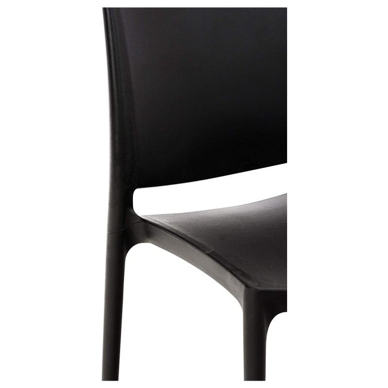 Silla de Confidente ASTRA, Diseño Apilable, en color Negro