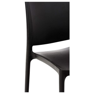 Silla de Confidente ASTRA, Diseño Apilable, en color Negro