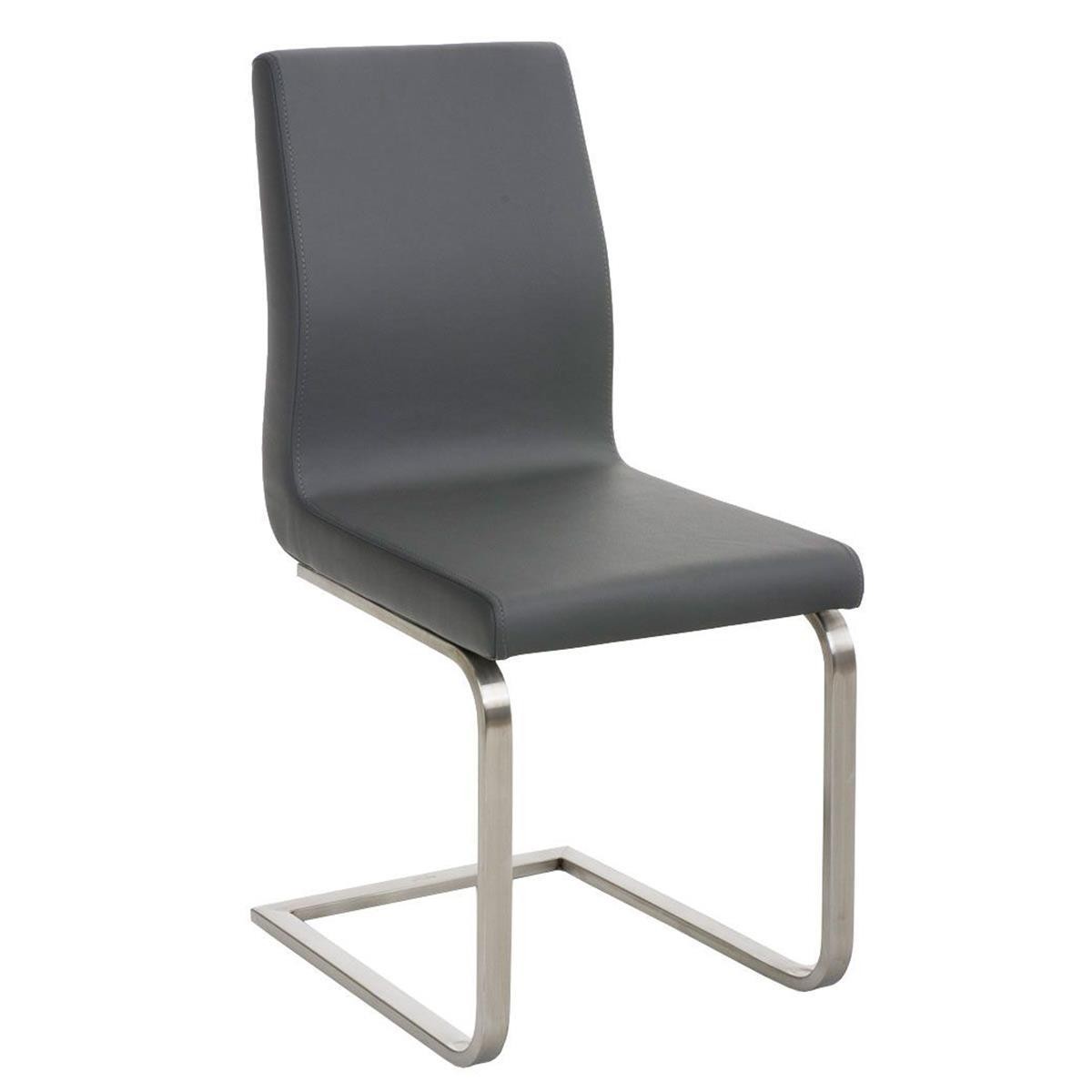 Silla de Confidente JASON, Gran Acolchado, Tapizada en Piel color Negro