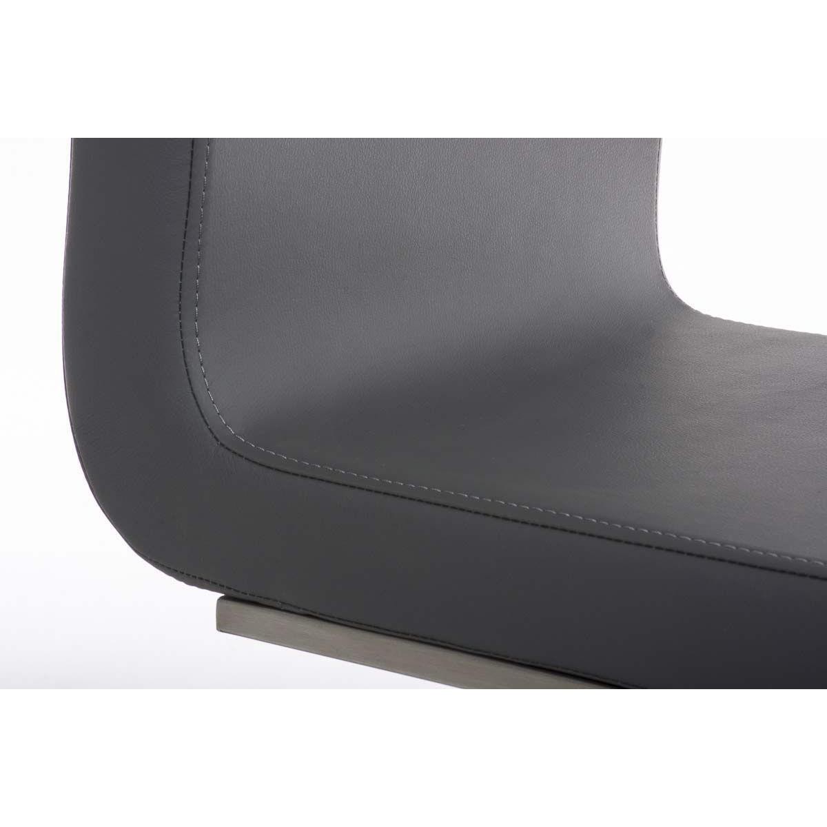 Silla de Confidente JASON, Gran Acolchado, Tapizada en Piel color Negro