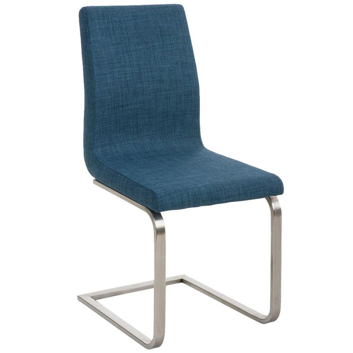 Silla de Confidente JASON TELA, Gran Acolchado, Tapizada en Tela color Marrón