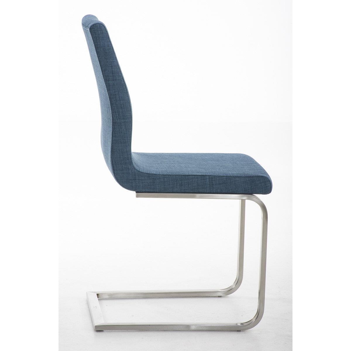 Silla de Confidente JASON TELA, Gran Acolchado, Tapizada en Tela color Marrón
