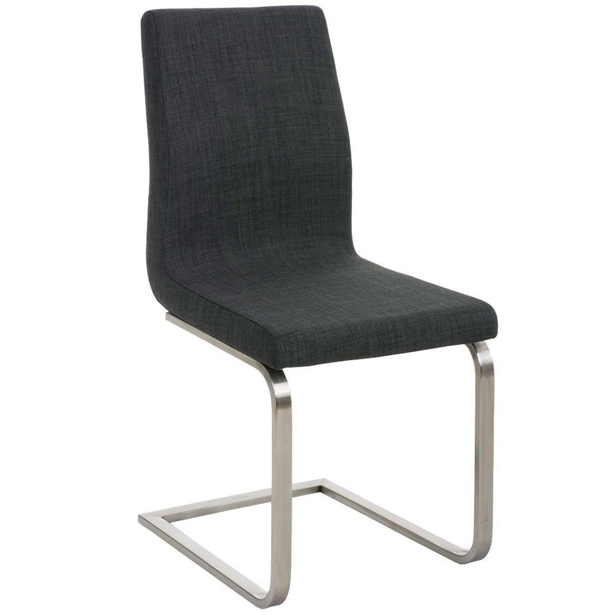 Silla de Confidente JASON TELA, Gran Acolchado, Tapizada en Tela color Marrón