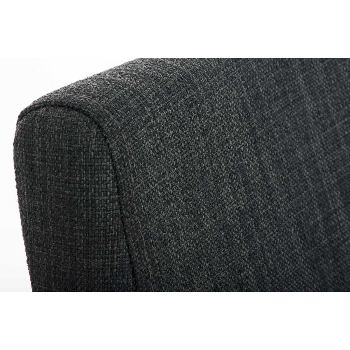 Silla de Confidente JASON TELA, Gran Acolchado, Tapizada en Tela color Marrón