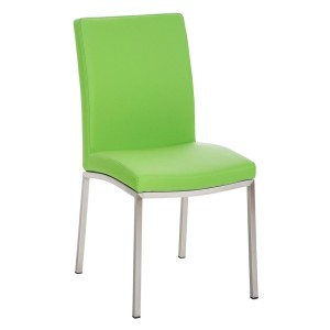 Silla de Confidente MILTON, Tapizada en Piel Color Negro