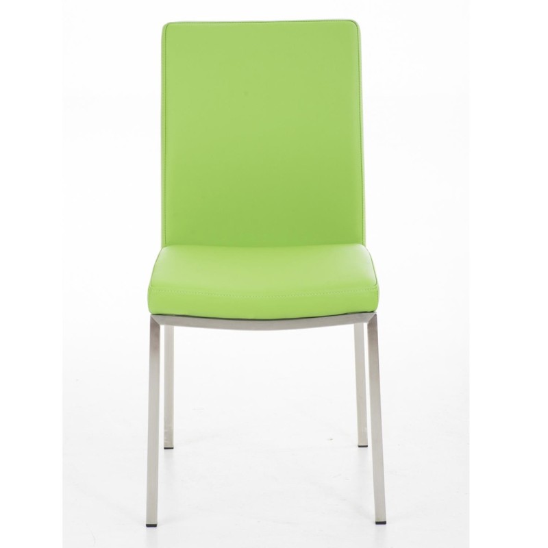 Silla de Confidente MILTON, Tapizada en Piel Color Negro