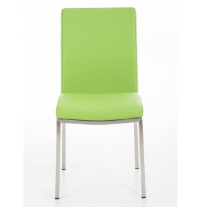 Silla de Confidente MILTON, Tapizada en Piel Color Negro