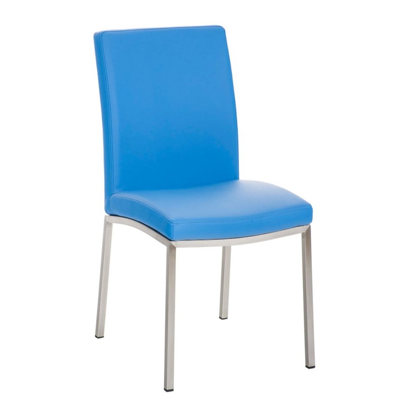 Silla de Confidente MILTON, Tapizada en Piel Color Negro