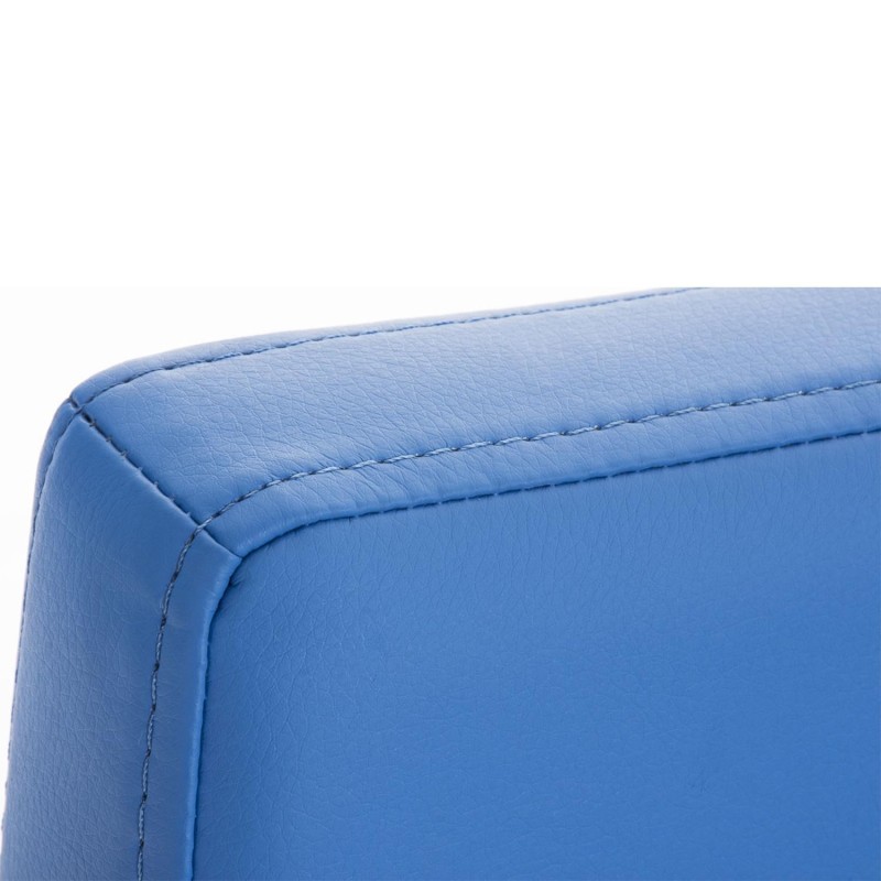 Silla de Confidente MILTON, Tapizada en Piel Color Negro