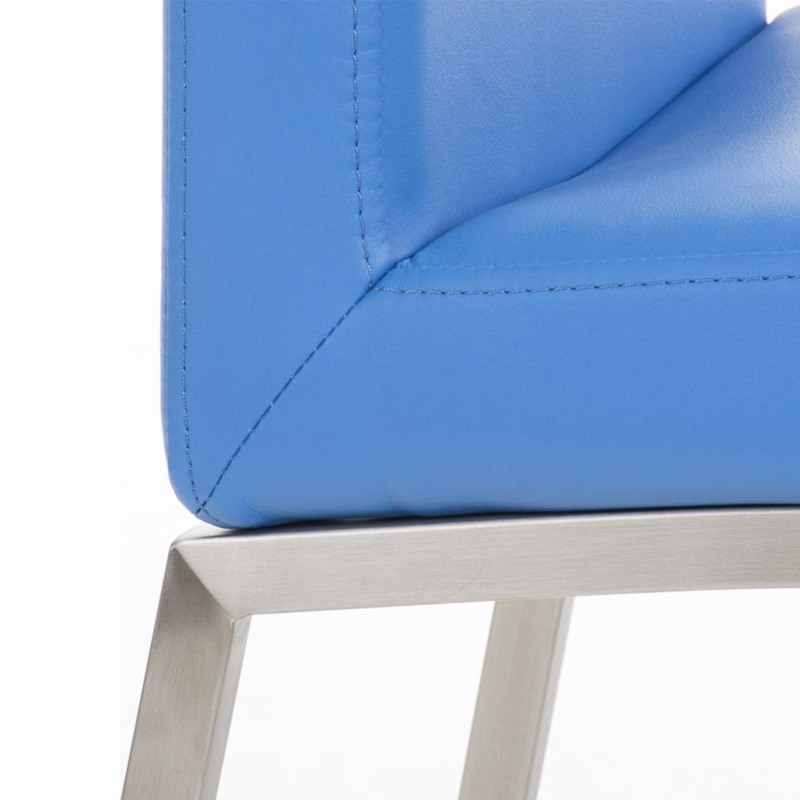 Silla de Confidente MILTON, Tapizada en Piel Color Negro