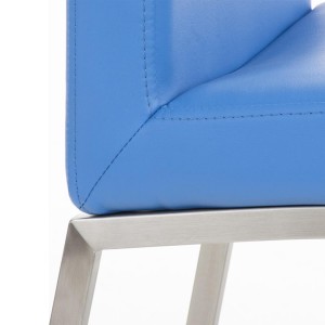Silla de Confidente MILTON, Tapizada en Piel Color Negro